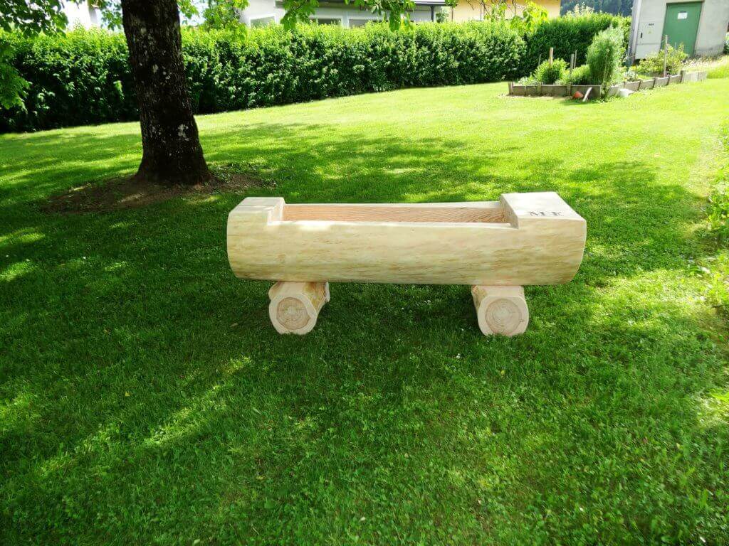Holzbrunnen für Almhütten oder Garten Kreativwerkstätte