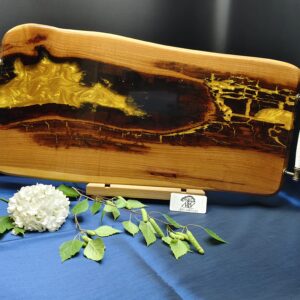 Vorlegeplatte aus Zwetschgenholz "Gold"